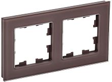 Рамка универсальная IEK Brite РУ-2-2-БрТБ 2-м. стекло темная бронза картинка